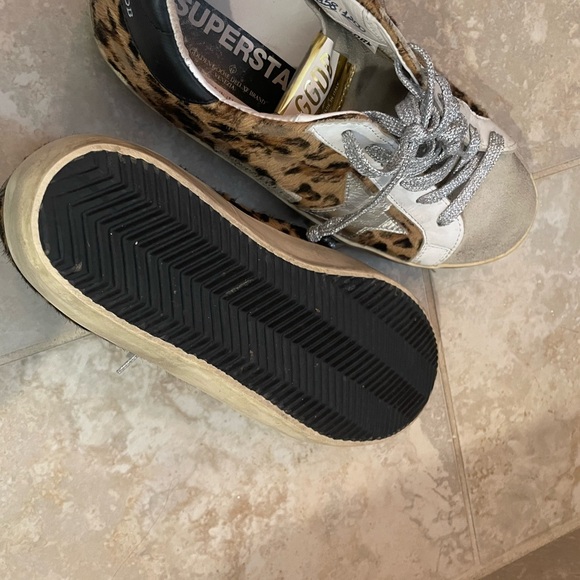 Golden Goose superstar, leopard, metallic laces. Size 39. - Picture 3 of 10
